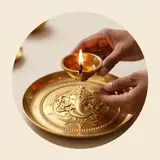 Divine energization with diya lamp