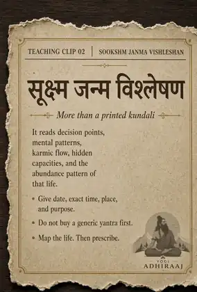 Teaching clip 02, Sookshm Janma Vishleshan, more than a printed kundali.