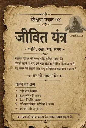 शिक्षण पत्रक ०४, जीवित यंत्र, ध्वनि, रेखा, घर, समय।