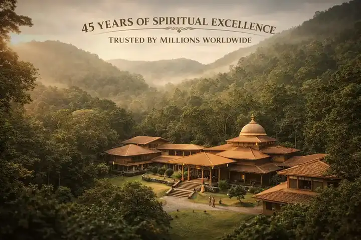 Yogi Adhiraaj Sewa Ashram in the Coorg hills. Forty-six years of spiritual excellence.