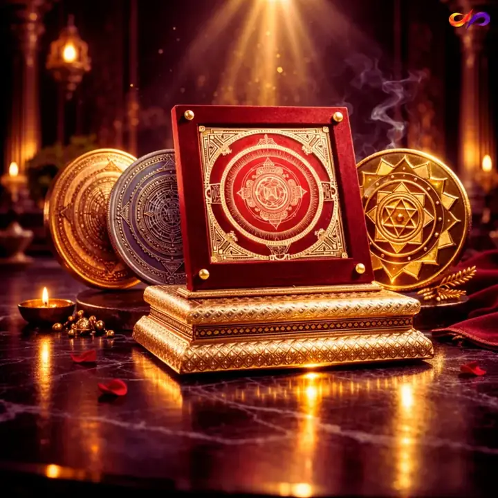 Lalitha Kanak Chakra + Akshay Kuber Vajra + Abhay Kuber Vajra + Rajlakshami Swarn Yantra view 2